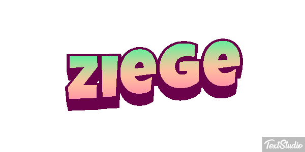 Ziege Texteffekt