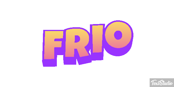 Frio Efeito do texto