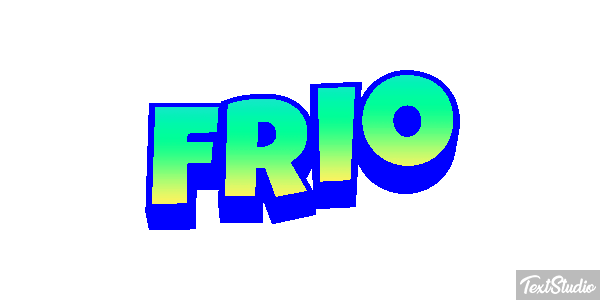 Frio Efeito do texto