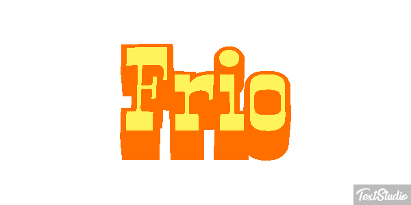Frio Efeito do texto