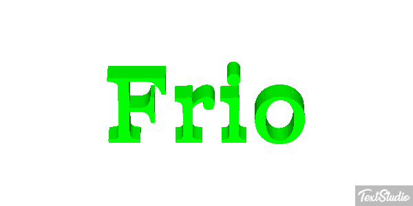 Frio Efeito do texto