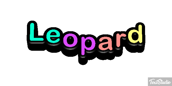 Leopard Efekt tekstowy