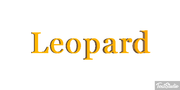 Leopard Efekt tekstowy