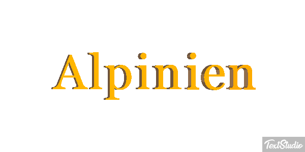 Alpinien Tekst effect