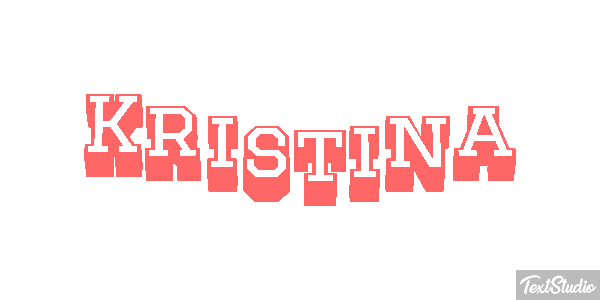 Kristina Текстовый эффект
