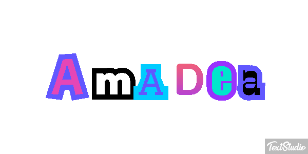 Amadea Efecto de texto