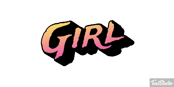 Girl Text effect