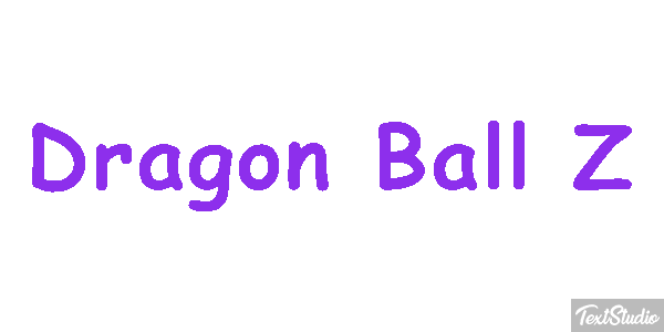Dragon Ball Z Efeito do texto