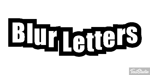 Blur Letters Text effect