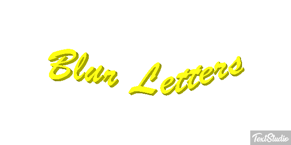 Blur Letters Text effect