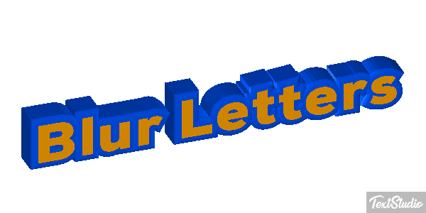 Blur Letters Text effect