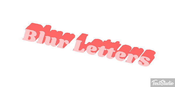 Blur Letters Text effect
