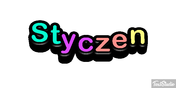 Styczeń Efekt tekstowy