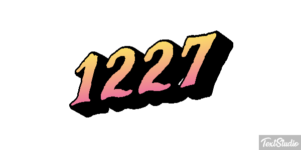 1227 Text effect