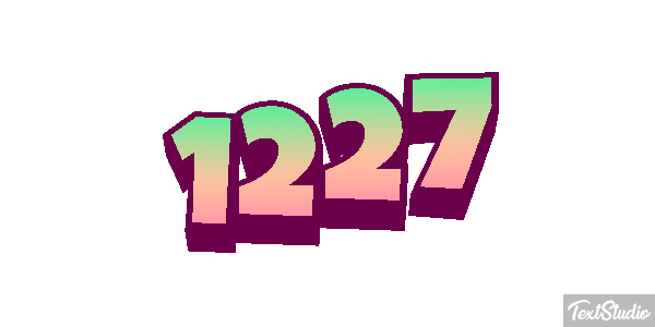 1227 Text effect