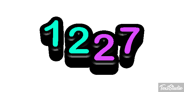 1227 Text effect