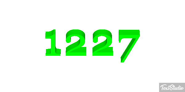 1227 Text effect