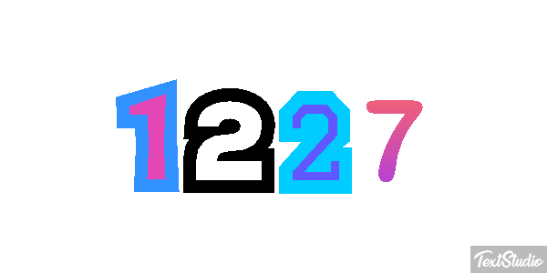 1227 Text effect