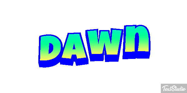 Dawn Text effect
