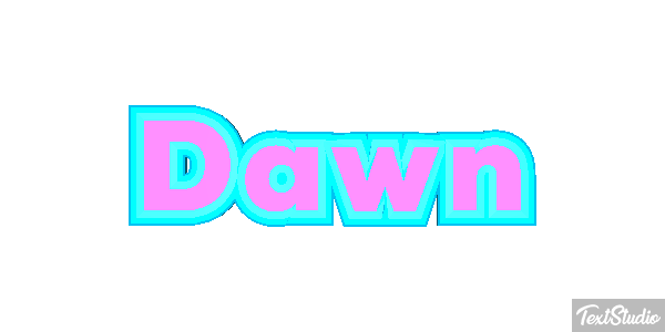 Dawn Text effect