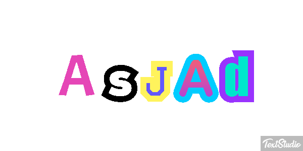 Asjad Text effect