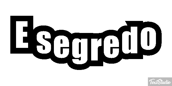 É segredo Tekst effect