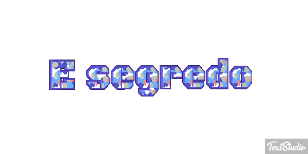 É segredo Tekst effect
