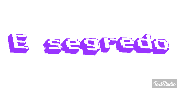 É segredo Tekst effect