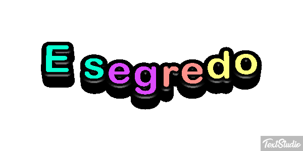 É segredo Tekst effect