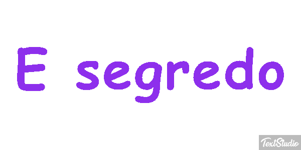É segredo Tekst effect