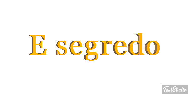 É segredo Tekst effect