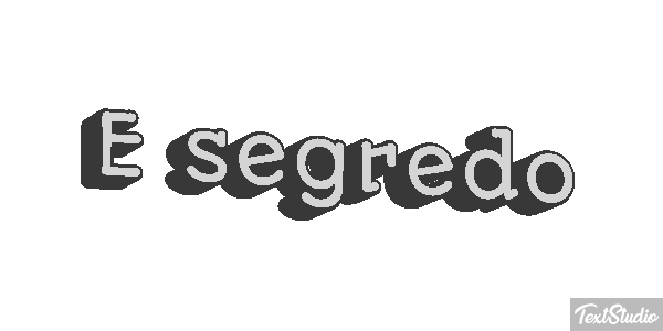 É segredo Tekst effect