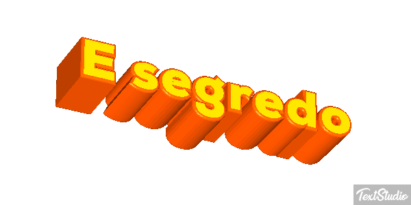 É segredo Tekst effect