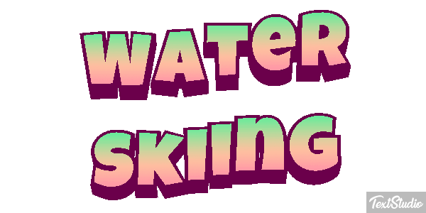 Water Skiing Text effect