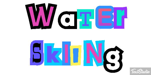 Water Skiing Text effect