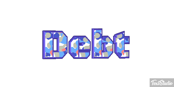 Debt Text effect