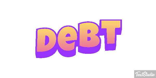 Debt Text effect