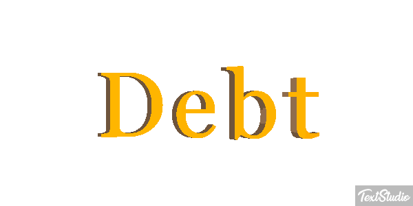 Debt Text effect