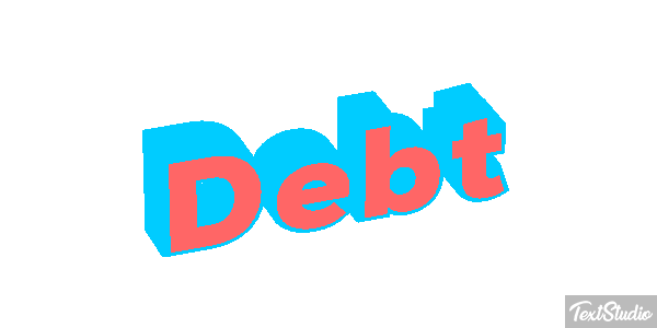 Debt Text effect