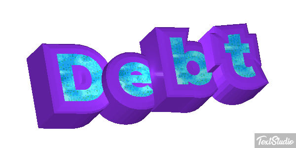Debt Text effect