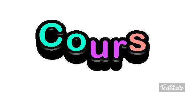 Cours Текстовый эффект