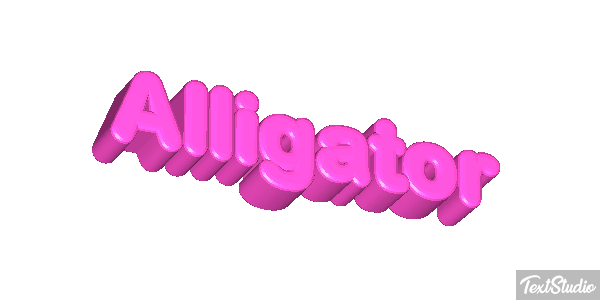 Alligator Efeito do texto