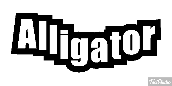 Alligator Efeito do texto