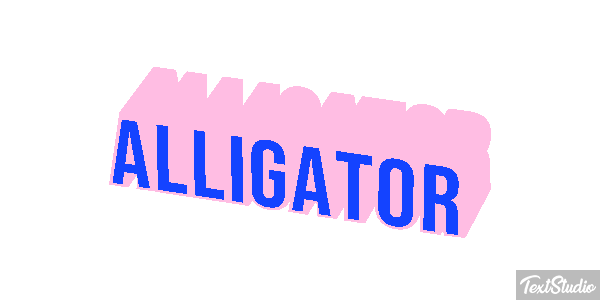 Alligator Efeito do texto