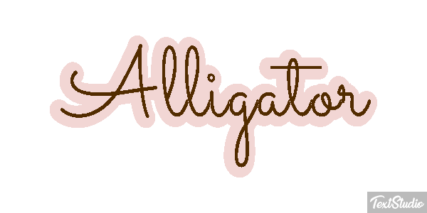 Alligator Efeito do texto