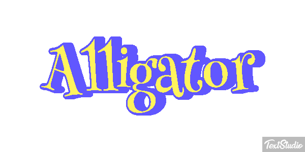 Alligator Efeito do texto