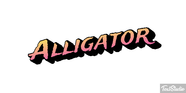 Alligator Efeito do texto