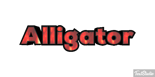 Alligator Efeito do texto