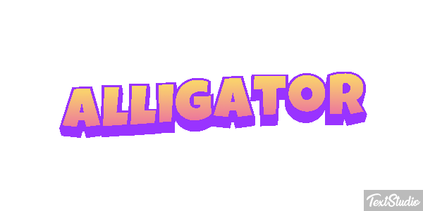 Alligator Efeito do texto