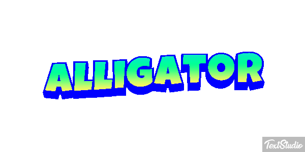 Alligator Efeito do texto